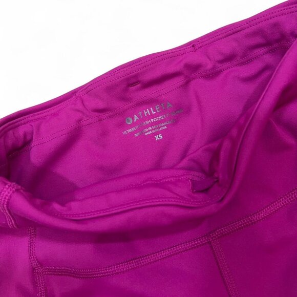 Athleta Pink Magenta‎ Ultimate Stash Pocket High Rise 7” Workout Shorts XS Biker - Picture 3 of 5